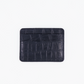 The Card Case Croco Black