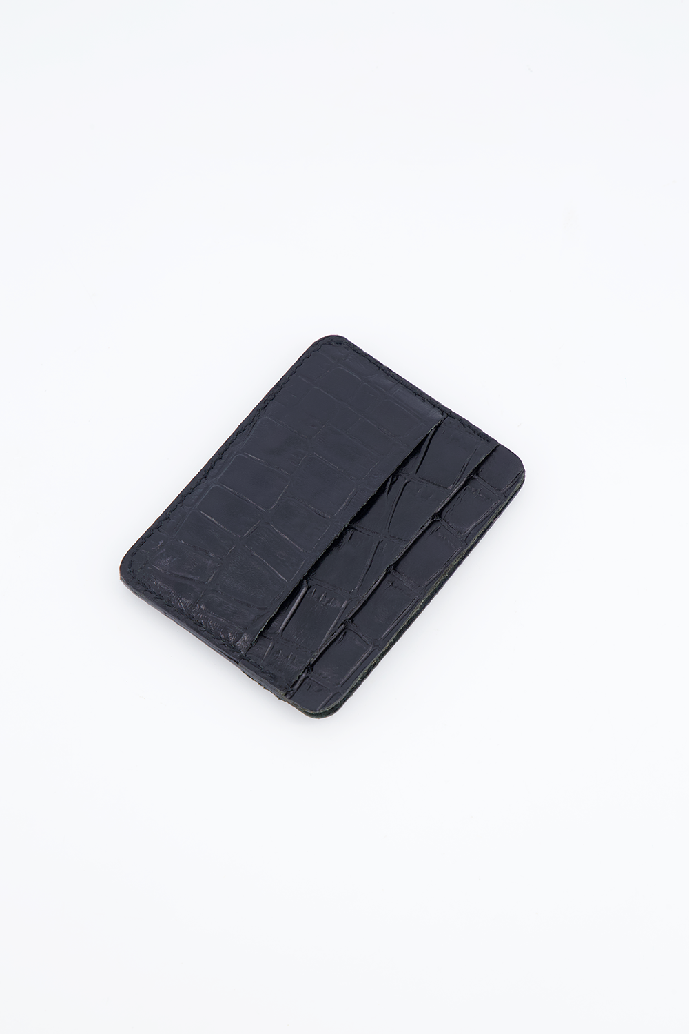 The Card Case Croco Black